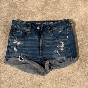American eagle high waisted jean shorts